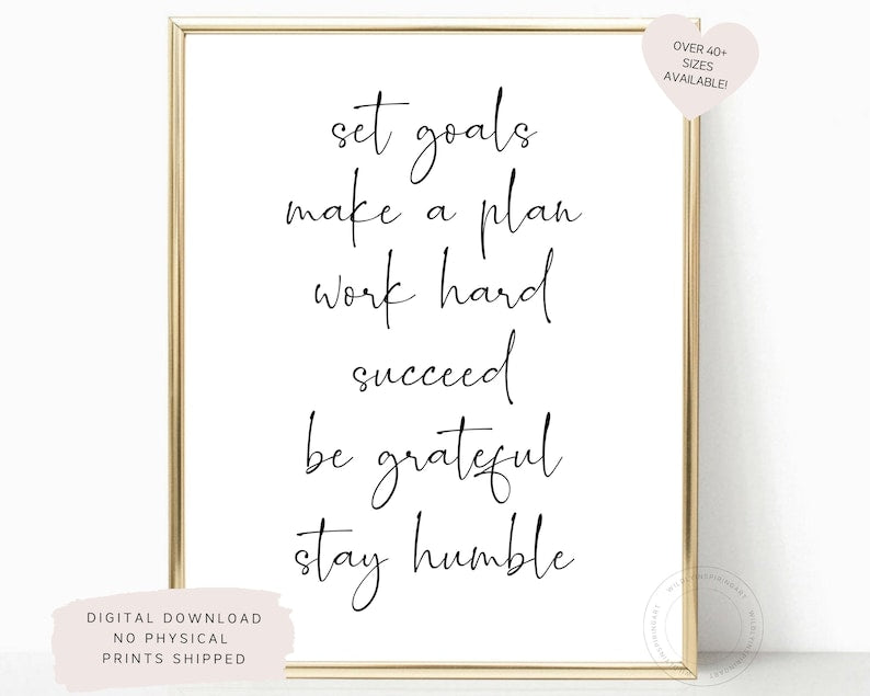 Inspirational Office Wall Art - Printable Motivation