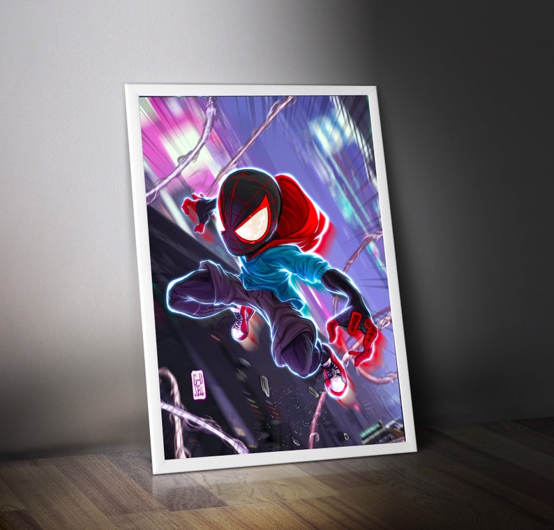 Marvel Miles Morales Kids Wall Art Print: Spider-Verse Superhero Poster