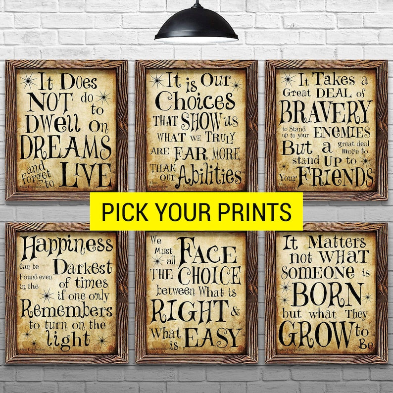 Harry Potter Printable Wall Art: Albus Dumbledore Quotes