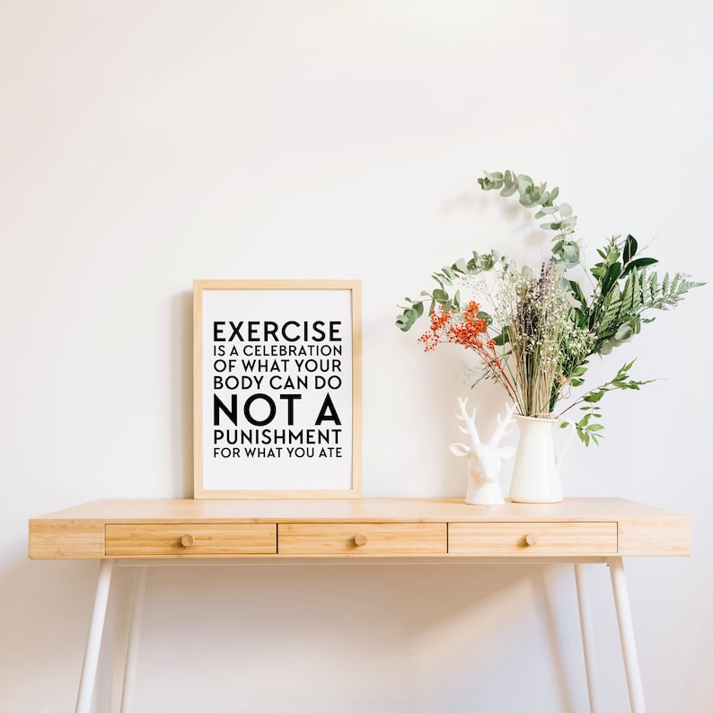 Motivational Gym Wall Art Printable: Instant Fitness Decor