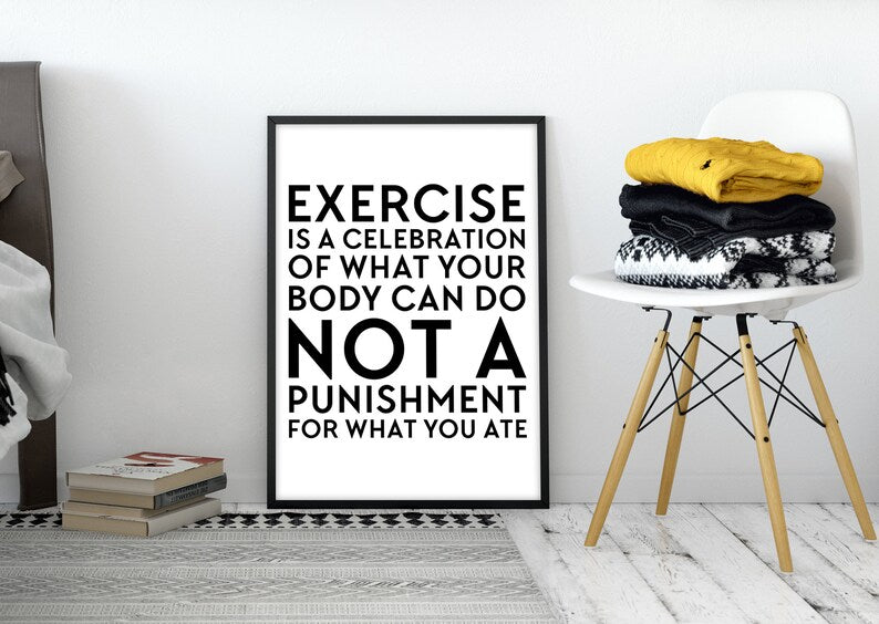 Motivational Gym Wall Art Printable: Instant Fitness Decor