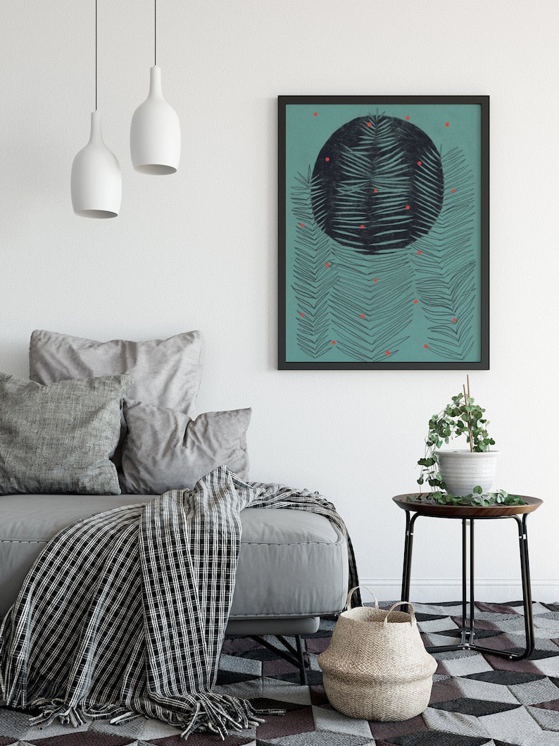 Modern Botanical Print: Minimalist Fern Wall Art