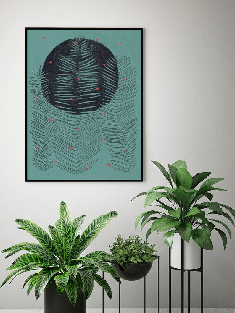 Modern Botanical Print: Minimalist Fern Wall Art