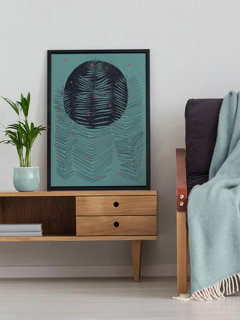 Modern Botanical Print: Minimalist Fern Wall Art