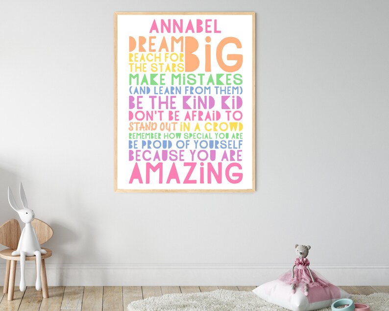 Dream Big Pastel Teen Poster