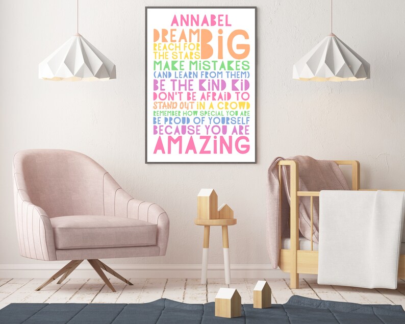 Dream Big Pastel Teen Poster