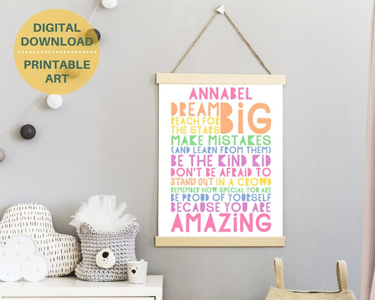 Dream Big Pastel Teen Poster