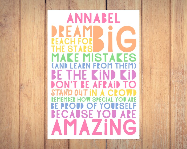 Dream Big Pastel Teen Poster