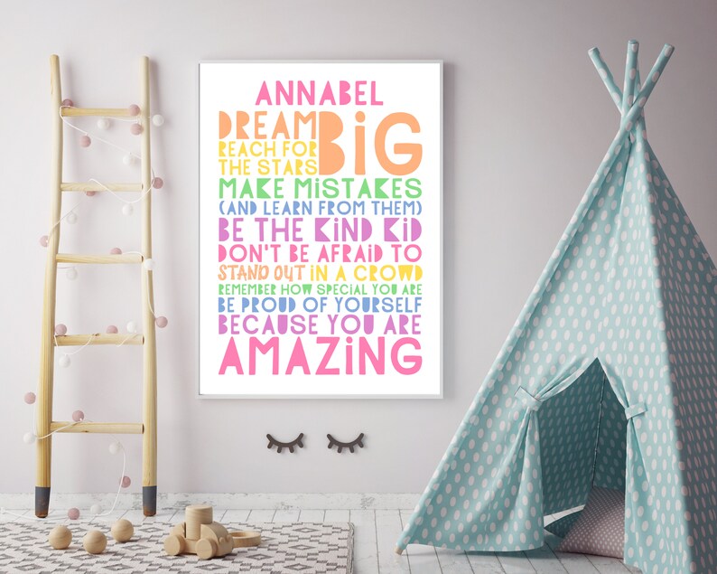 Dream Big Pastel Teen Poster