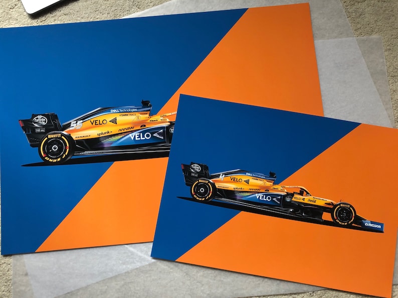 McLaren F1 Carlos Sainz and Lando Norris F1 2020 Poster