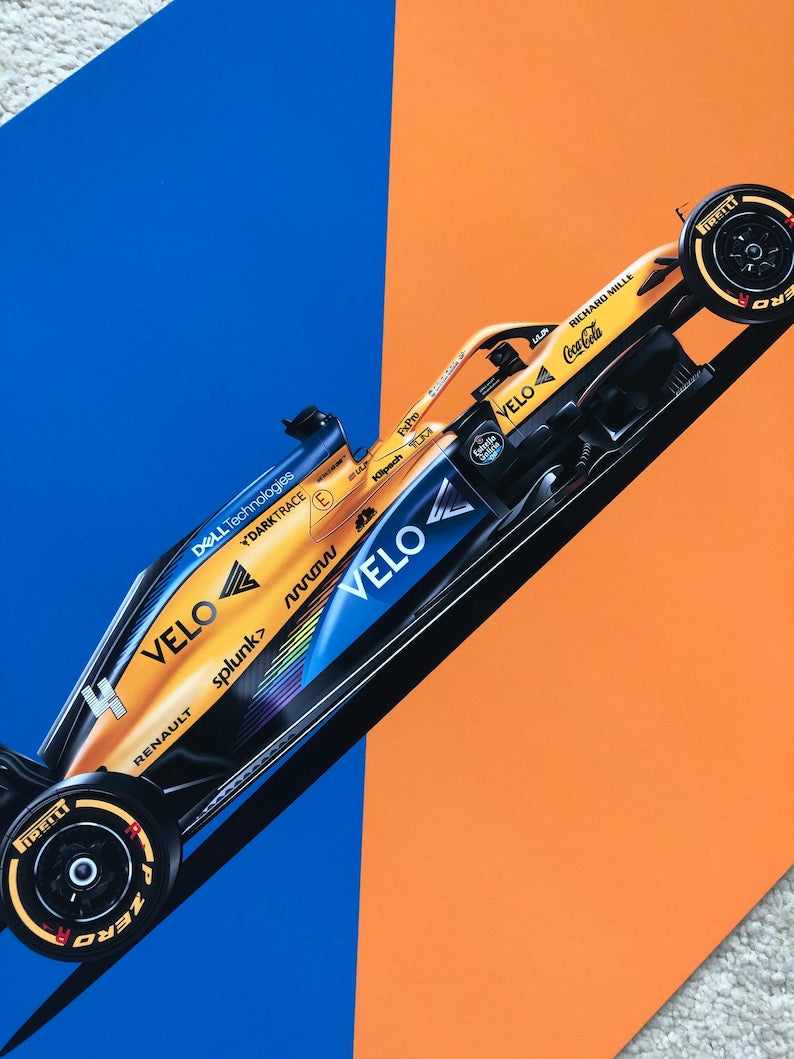 McLaren F1 Carlos Sainz and Lando Norris F1 2020 Poster