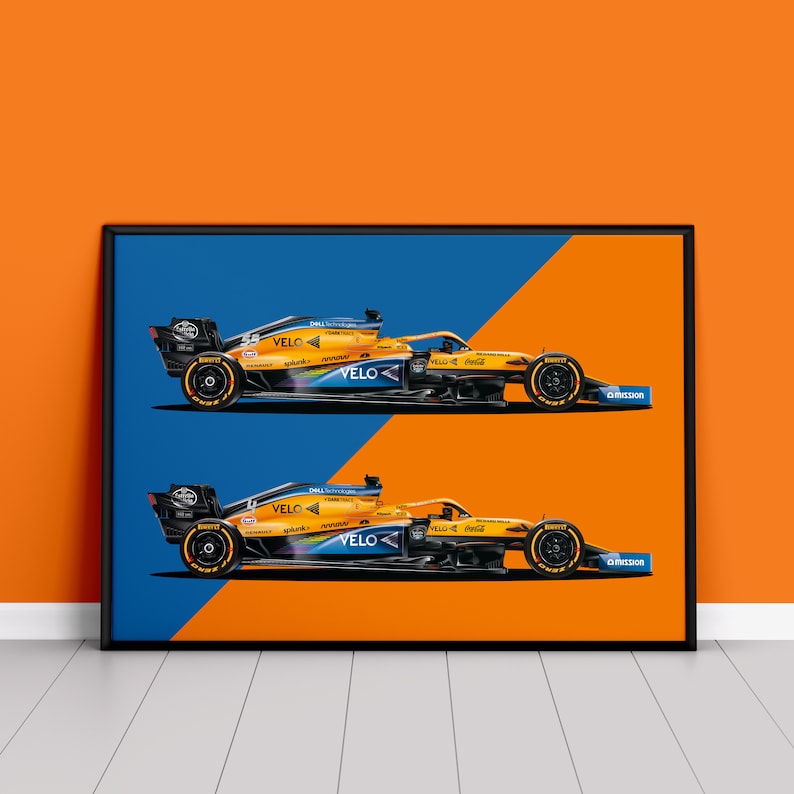 McLaren F1 Carlos Sainz and Lando Norris F1 2020 Poster