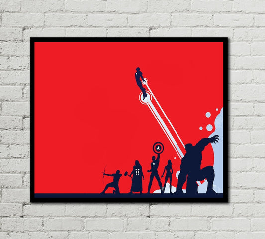 Minimalist Avengers Marvel Superhero Poster