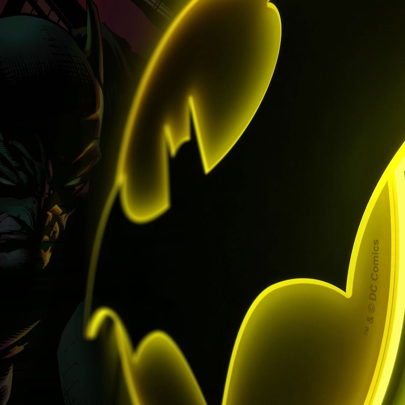 Batman Batsign Halo LED Light with Pedestal