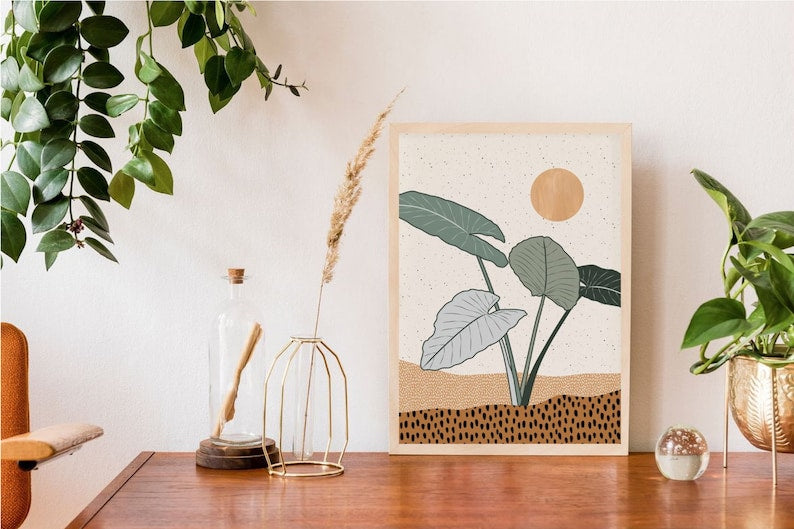 Boho Gallery Wall Set of 3 | Printable Mid-Century Modern Wall Art