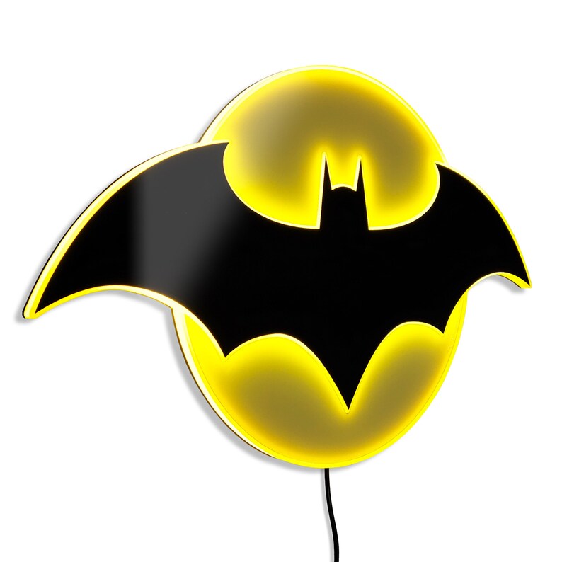 Batman Batsign Halo LED Light with Pedestal