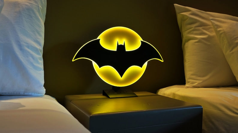 Batman Batsign Halo LED Light with Pedestal