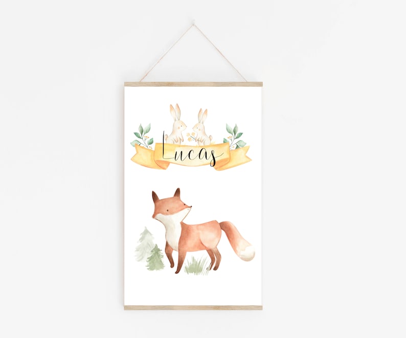 Custom Nursery Forest Decor Art Print