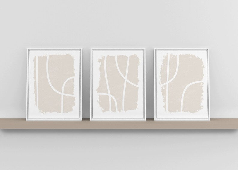 Boho Abstract Prints (Set of 3)