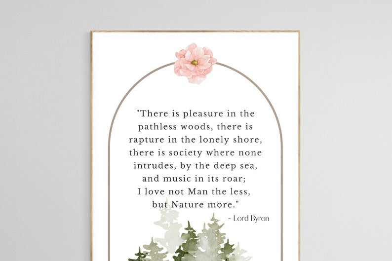 Byron's "Nature" Quote Wall Art