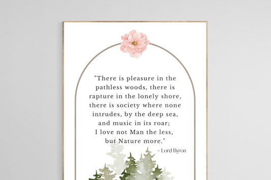 Byron's "Nature" Quote Wall Art