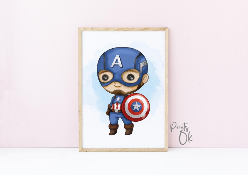 Marvel Superhero Nursery Prints: Avengers Wall Art for Kids