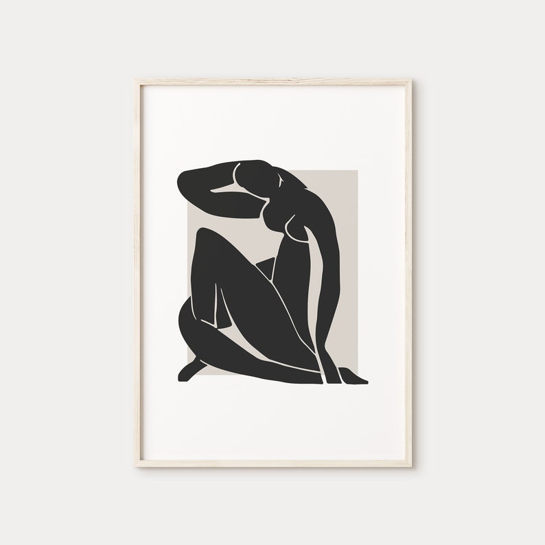 Neutral Matisse Abstract Woman Wall Art Set