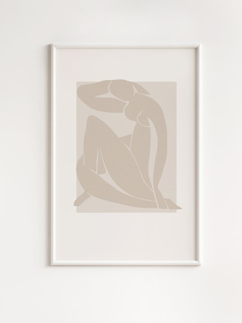 Set of 3 Matisse Prints: Boho Neutral Wall Art