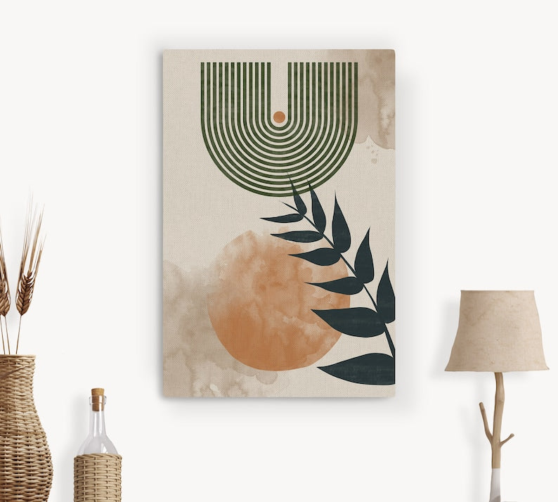 Bohemian Wall Art Triptych: Abstract Mid-Century Wall Prints