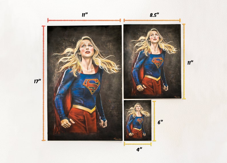 Supergirl Kara Danvers Chalk Art Wall Poster