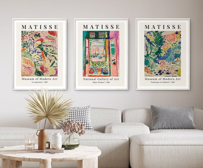 Matisse Print Set: Boho Museum Exhibit Posters