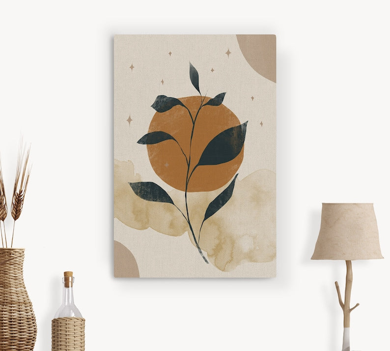 Bohemian Wall Art Triptych: Abstract Mid-Century Wall Prints