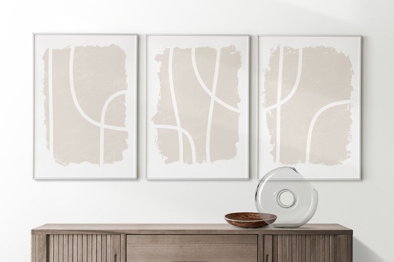 Boho Abstract Prints (Set of 3)