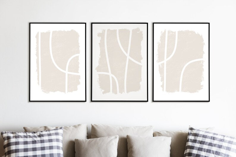 Boho Abstract Prints (Set of 3)