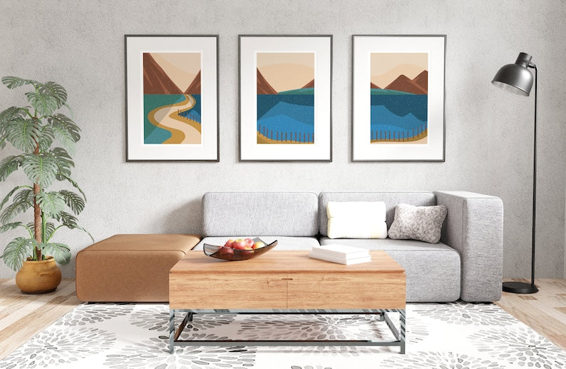 Boho Wall Decor: Minimalist Posters Set of 3