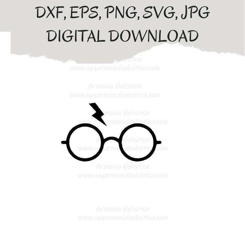 Magical Potter Silhouette Glasses Digital Download