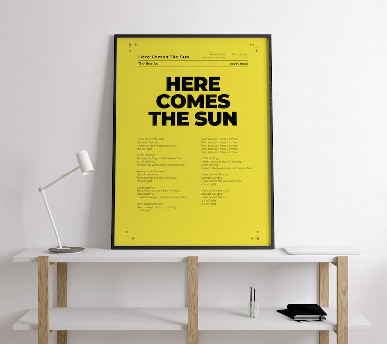 Personalized Lyric Poster: Timeless Music, Unique Wall Art