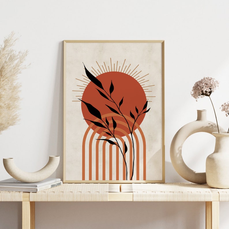 Boho Abstract Wall Prints: Terracotta & Scandi Art Vibes