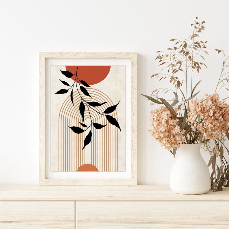 Boho Abstract Wall Prints: Terracotta & Scandi Art Vibes