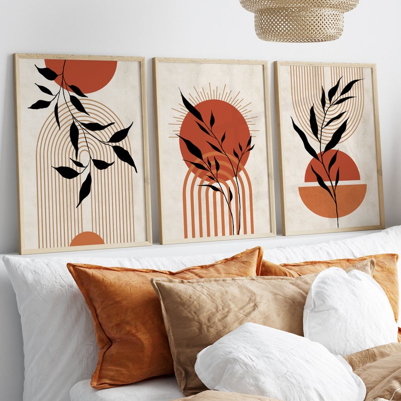 Boho Abstract Wall Prints: Terracotta & Scandi Art Vibes