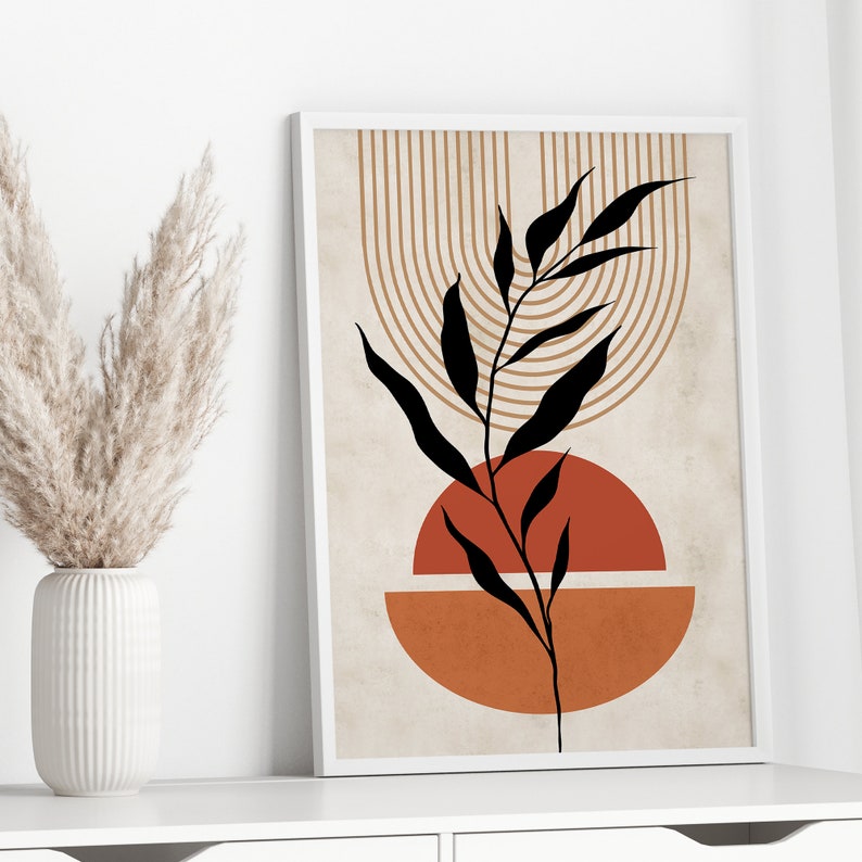 Boho Abstract Wall Prints: Terracotta & Scandi Art Vibes