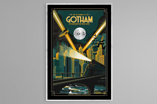 Art Deco Gotham City Travel Print