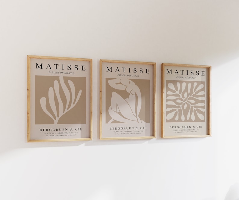 Neutral Matisse Print Trio