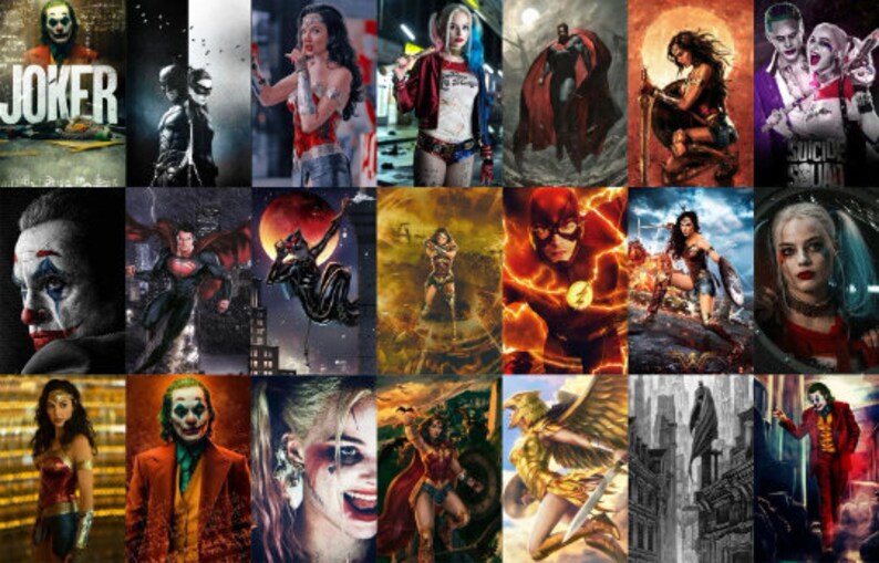 DC Comics Digital Collage: 78pc Room Decor Kit