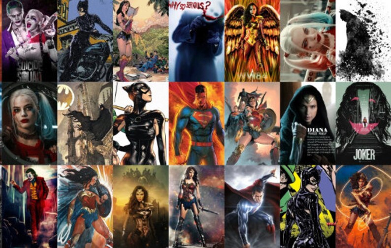 DC Comics Digital Collage: 78pc Room Decor Kit