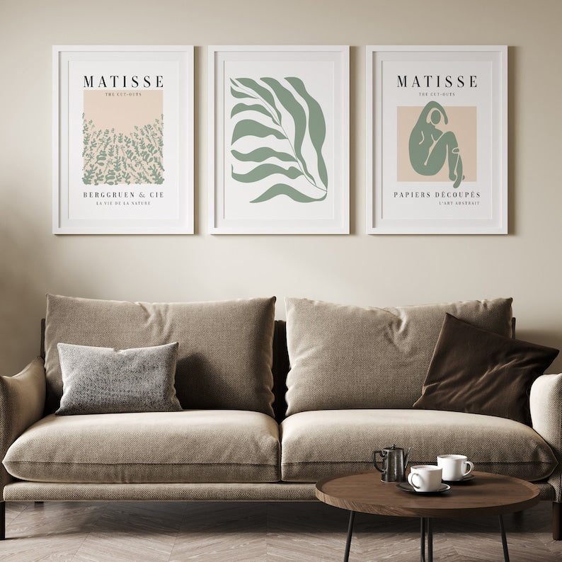 Matisse Art Poster Set: Mid-Century Modern Aesthetic