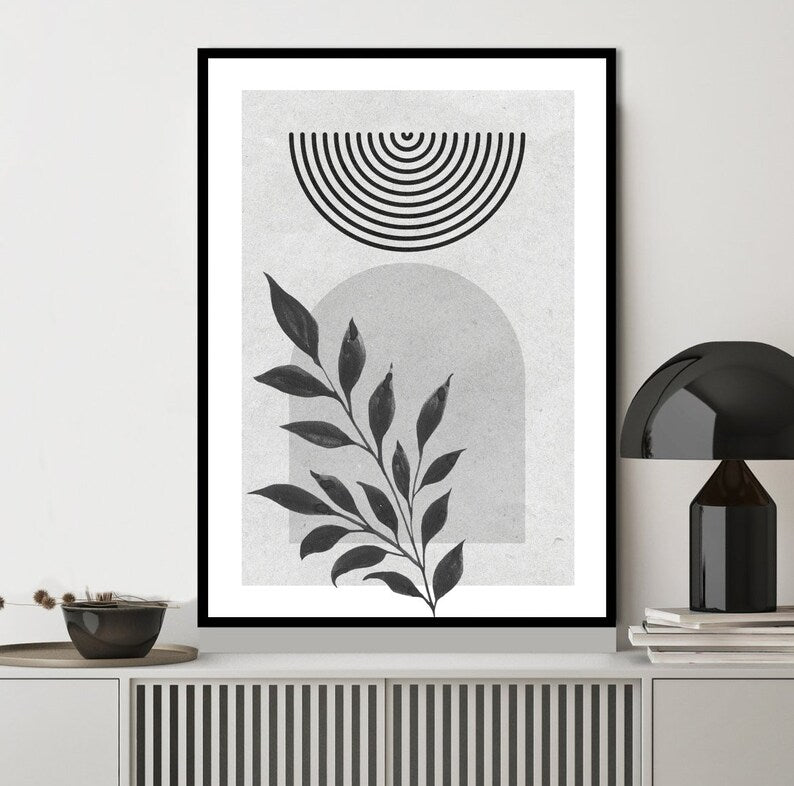 Abstract Boho Printable Wall Art, Modern Minimalist Gallery Set