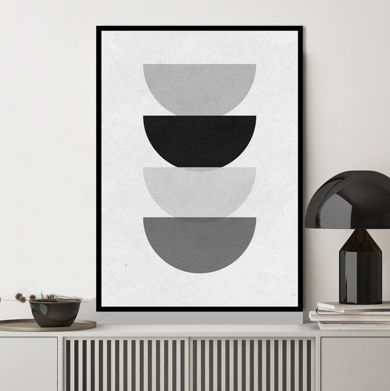 Abstract Boho Printable Wall Art, Modern Minimalist Gallery Set