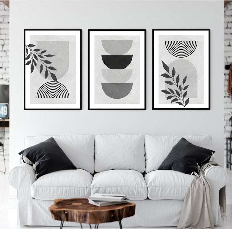 Abstract Boho Printable Wall Art, Modern Minimalist Gallery Set