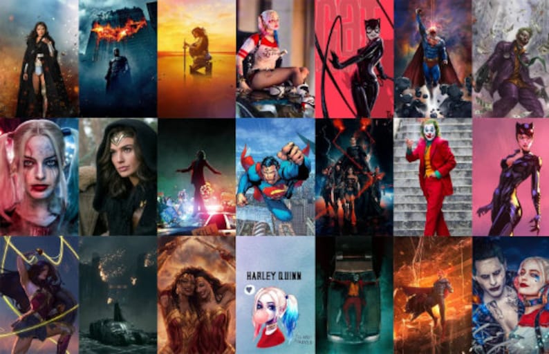 DC Comics Collage Wall Kit (78 PCS Digital Download)